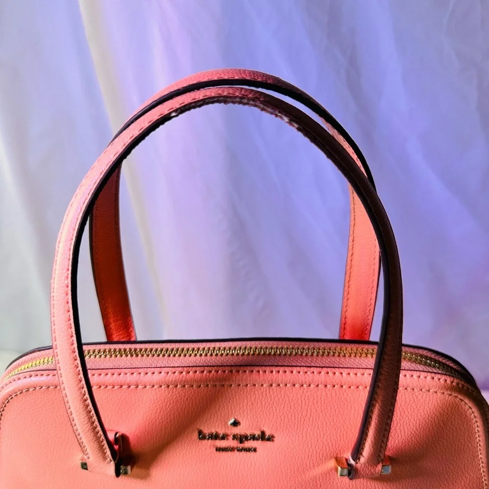 kate spade Coral Pink Leather Dome Tote
